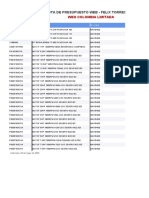 Lista de Presupuesto Web - Felix Torres Y Cia: Weg Colombia Limitada