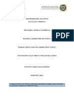 Resultados de Laboratorio Clínico.