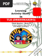 Learning Activity Sheet: Tle (Dressmaking)