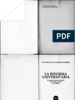 Gamarra Romero, Juan Manuel - La Reforma Universitaria, El Movimiento Estudiantil en Los Anhos 20 en El Peru