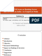 Impact of PNB Scam On Banking Sector and Investors in India: An Empirical Study