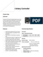 Programmable Unitary Controller: Product Data