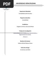 Generalidades de La Contabilidad Administrativa y Segmentación de Costos.