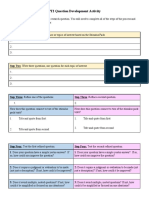 Question Development Activity For IWA-2