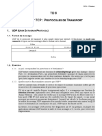 TD 8 UDP TCP: P T: ET Rotocoles de Ransport