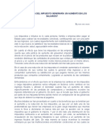 Una Reducción Del Impuesto Generaría Un Aumento en Los Salarios