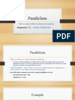 Parallelism: Ms. Asmaa Mahmoud