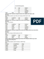 SQL Query:: Select Empid, Empname, Age, Address From Employee Where Empid 1004