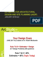 Estimates For Architectural Design and Site Planning (Asdp) : January 2018 Ale