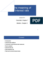 The Meaning of Interest Rate: Cecchetti, Chapter 7 Mishkin, Chapter 2