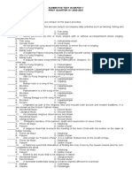 Summative Test in Mapeh 7 FIRST QUARTER SY 2020-2021