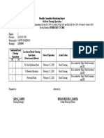 Monthly Cumulative Monitoring Report