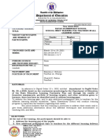 Bacao ES - InSet Training Proposal