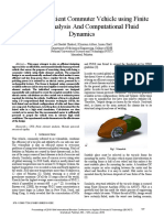 Designing Efficient Commuter Vehicle Using Finite Element Analysis and Computational Fluid Dynamics