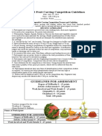 Vegetable and Fruit Carving Competition Guidelines: Date: July 24, 2019 Time: 1:00-3:00 P.M. Location: Room