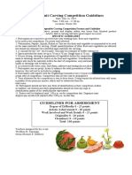 Vegetable and Fruit Carving Competition Guidelines: Date: July 24, 2019 Time: 9:00 A.M. - 12:00 NN Location: Room 204