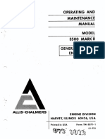 973-0013 ALLIS-CHALMERS 3500 MK2 Engine Operating & Maintenance Manual (05-1975)