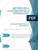 Metodos de La Investigacion de La Personalidad