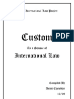 Custom As A Source of International Law