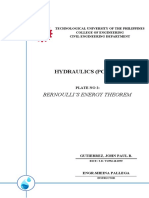 Hydraulics (Pce13) : Bernoulli'S Energy Theorem