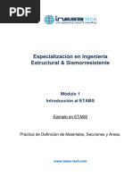 Ejemplo de Materiales, Secciones y Areas