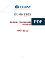 OUMH2203: English For Workplace Communication