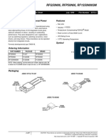 RFG50N06, RFP50N06, RF1S50N06SM: 50A, 60V, 0.022 Ohm, N-Channel Power Mosfets Features