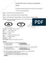 Diagnostic Test On Elementary Science - Chemistry