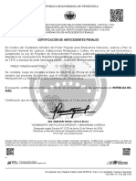 Certificación de Antecedentes Penales: Viceministro de Política Interior Y Seguridad Jurídica