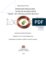 Polimerización Radicalaria Controlada en Un Disolvente "Verde": Set-Lrp en Lactato de Etilo