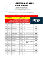 Proclamation of Sale: Motor Vehicles