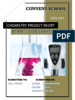 Chemistry Project Reort: Submitted To: Submitted by