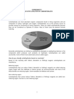 Experiment 1 Qualitative Analysis of Carbohydrates