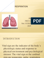 Vital Signs-Respiration: Presented by Priyanka Gehlot MSC Nursing Previous 2019