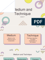 Lesson 1 Medium and Technique