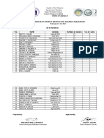 CALATRAVA I Attendance Sheet