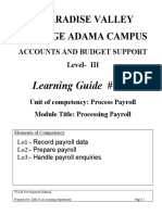 Paradise Valley College Adama Campus: Learning Guide # 1-3