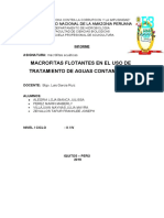 Macrofitas Flotantes en El Tratamiento de Aguas Contaminadas