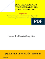 GEOGRAFIA LECCION 1 Esp. Geog. 2 Escuelas y Filosofia. 3. Geog. y C. Auxiliares