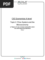 C) Types of Cost, Revenue and Profit, Short-Run and Long-Run Production