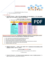 Handout 2 - Pronouns (Kinds and Properties)