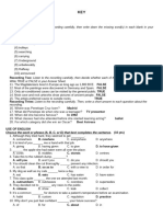 Answer Sheet.: Choose The Word or Phrase (A, B, C, or D) That Best Completes The Sentence. (10 PTS)