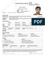 Ms / Mphil Admission Form