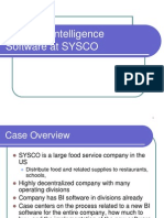 Business Intelligence Software at SYSCO