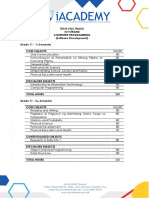 Tech-Voc Track Ict Strand Computer Programming (Software Development) Grade 11 - 1 Semester Core Subjects