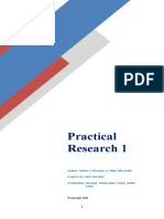 Practical Research 1 Module