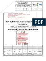 Fat - Functional Factory Acceptance Test Procedure For Flare and Burn Pit Packages 2600-PK-001 / 2600-PK-002 / 2600-PK-003