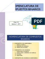 Clase 8, Nomenclatura de Compuestos Binarios