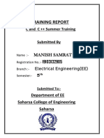 C and C++ Summer Internship Report