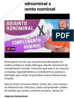 Adjunto Adnominal X Complemento Nominal - Blog Professor Noslen